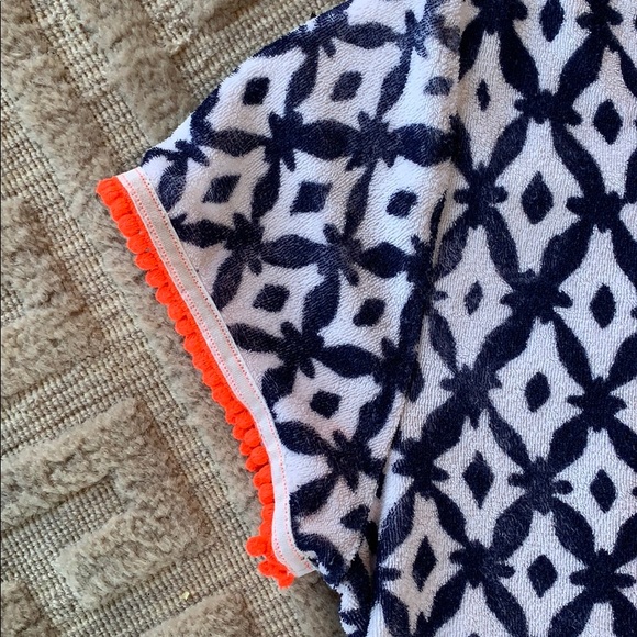 JCREW Girls Coverup (Coral and Navy) - Picture 3 of 4